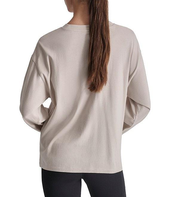 DKNY by Donna Karan Drop Shoulder Crew Neck Long Sleeve Pullover Product Image