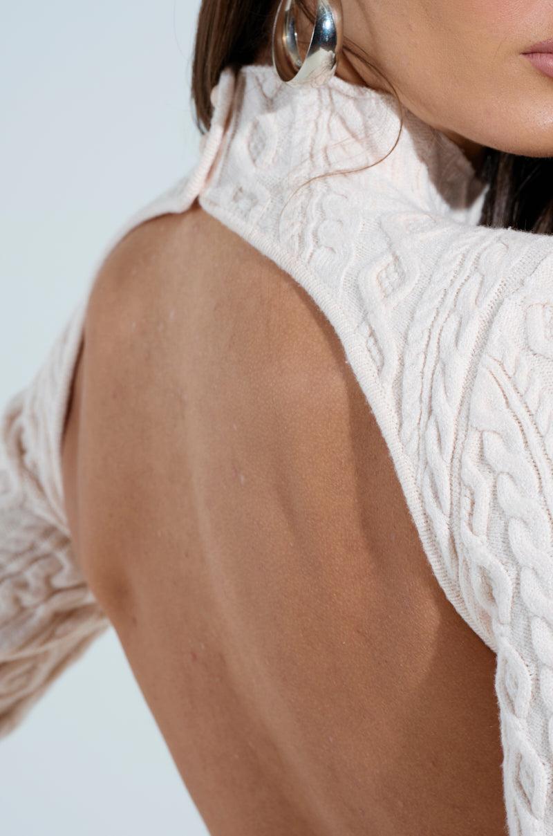 FASHIONABLY LATE CABLEKNIT MINI DRESS Product Image