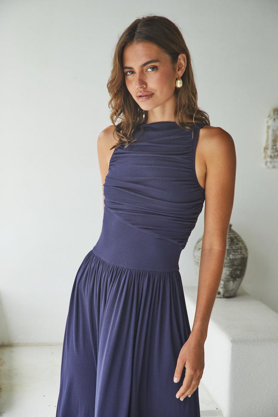 Nalla Maxi Dress Navy Product Image