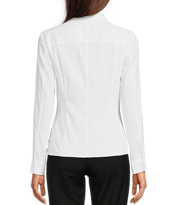 BOSS by Hugo Boss Bashinah Point Collar Long Sleeve Slim Fit Blouse Product Image