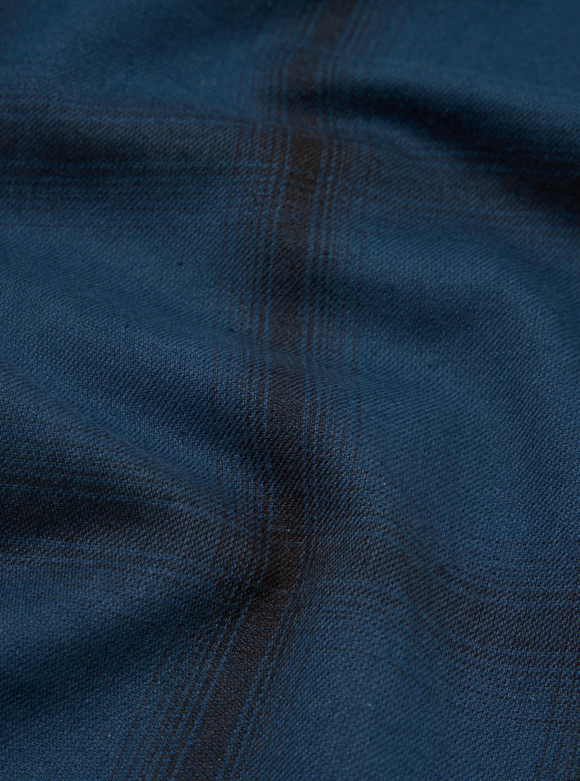 Universal Works Long Pyjama Set in Navy Shadow Check Product Image