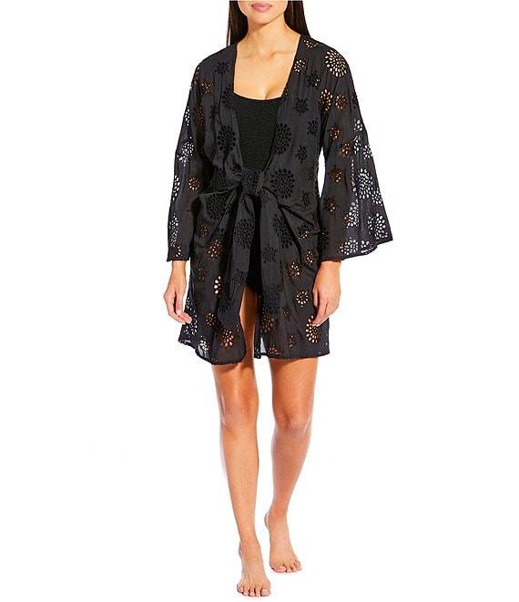 Antonio Melani Eyelet Front Knot Dress Swim Cover-Up Product Image