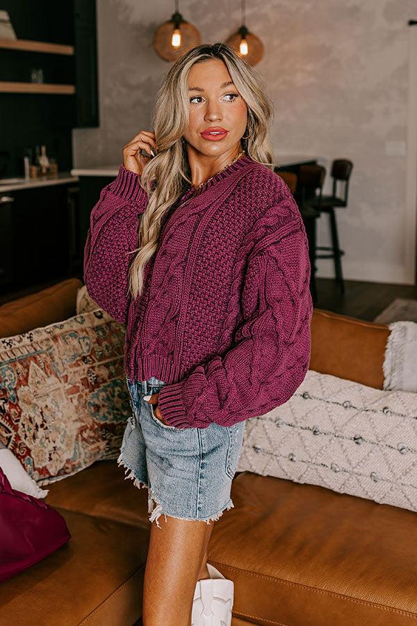 Cozy Cabin Cable Knit Sweater Product Image