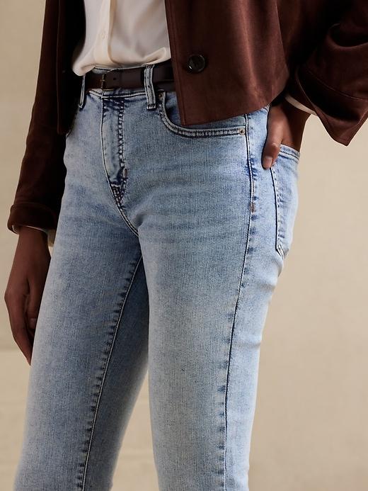 High-Rise Slim Raw Hem Jean Product Image