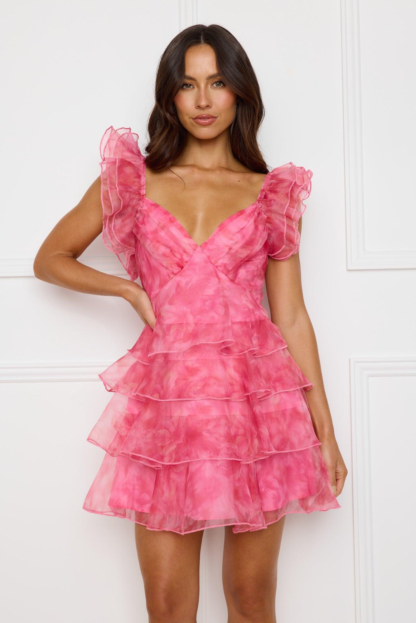Chic Allure Mini Dress Pink Product Image
