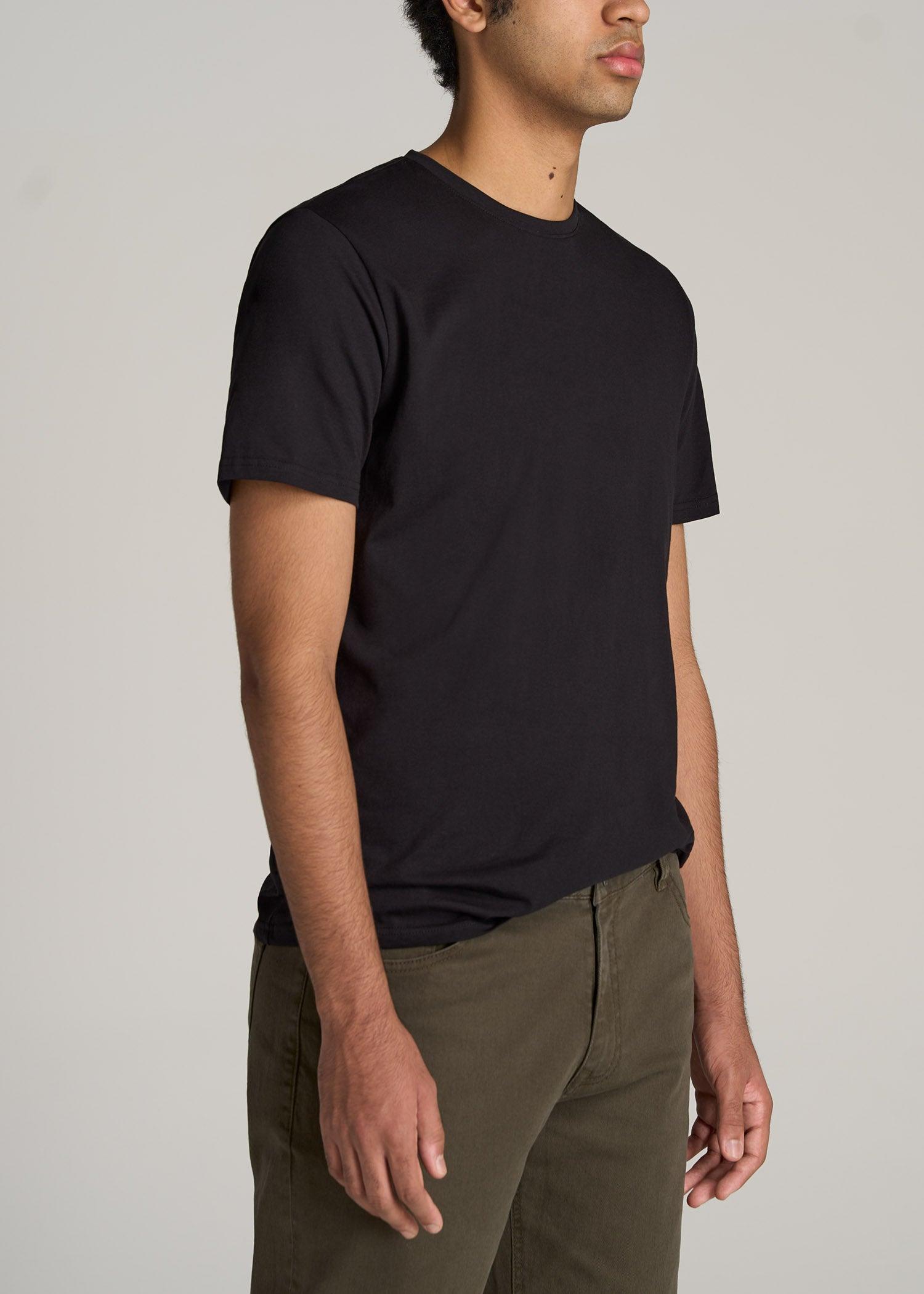 The Everyday Regular Fit Crewneck T-Shirt for Tall Men in Black Male Product Image