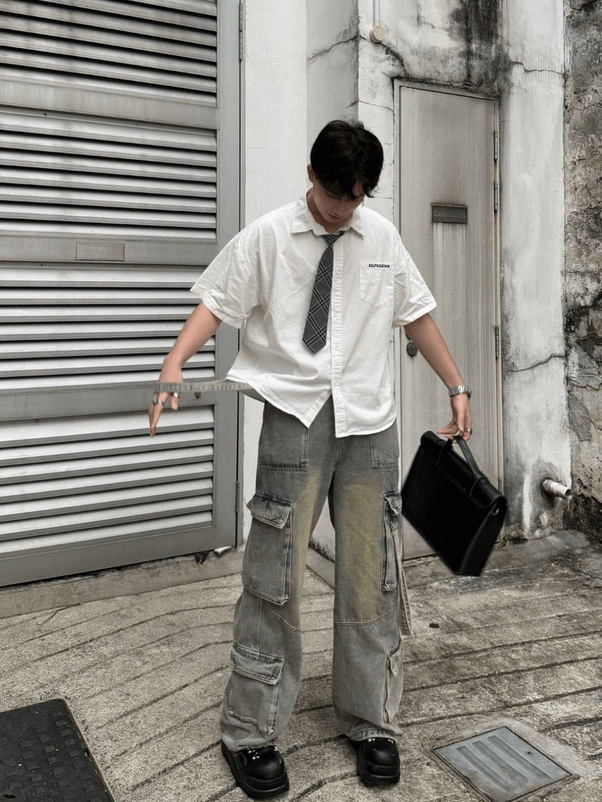 Aelfric Eden Plaid Tie Shirt Product Image