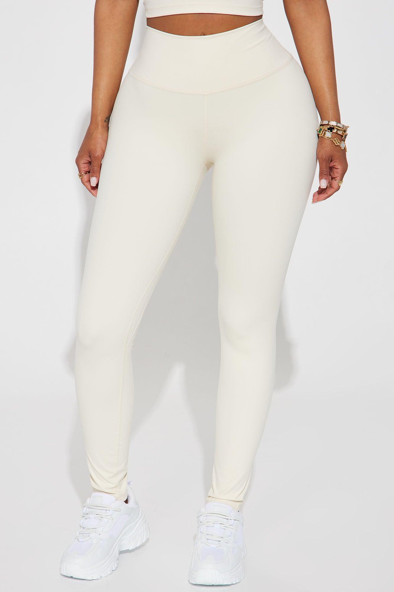 Get Right Active Leggings - Cream Product Image