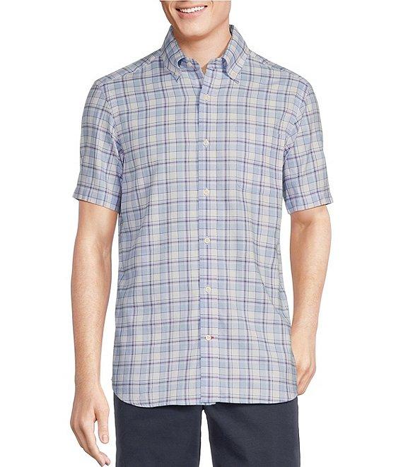 Cremieux Blue Label Lightweight Oxford Plaid Short Sleeve Woven Shirt Product Image