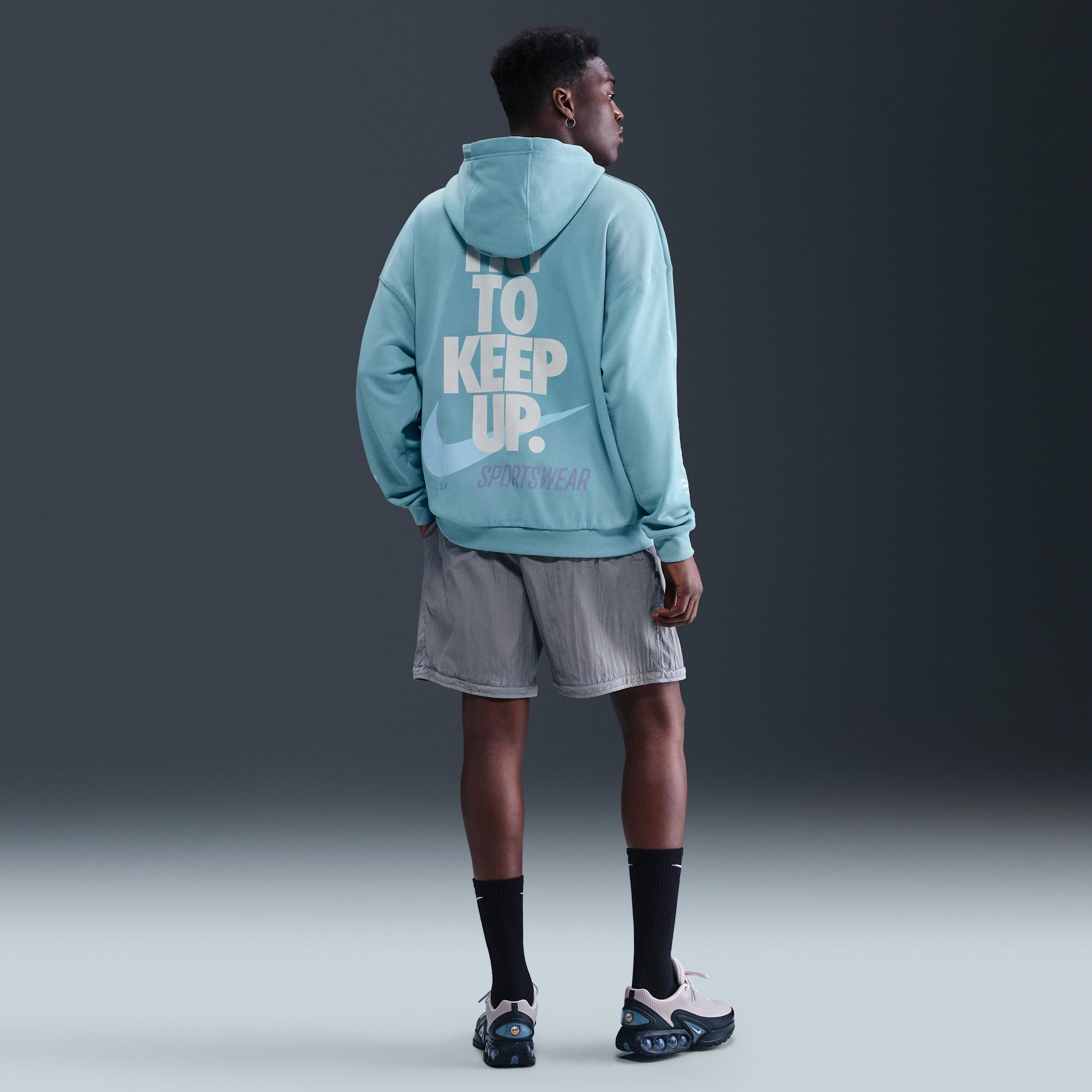 Nike Mens Club Oversized French Terry Pullover Hoodie | IB8257-464 Product Image