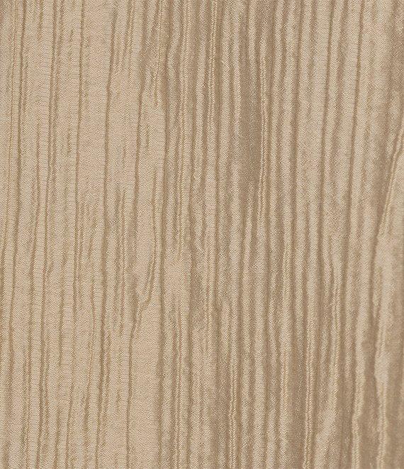 Eileen Fisher Crinkle Shimmer High Collar Bracelet Sleeve Open Front Jacket Product Image