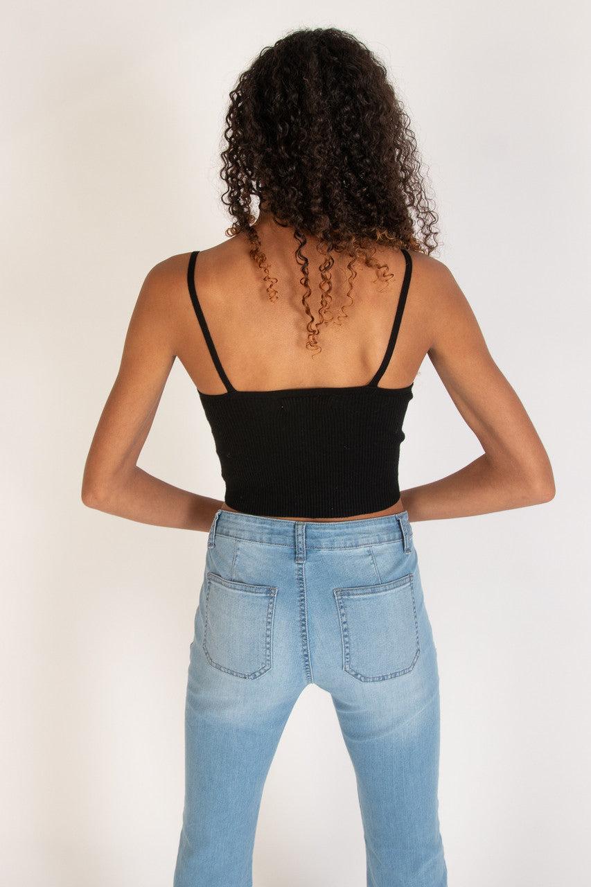 Green Knit Hanky Hem Cami Product Image