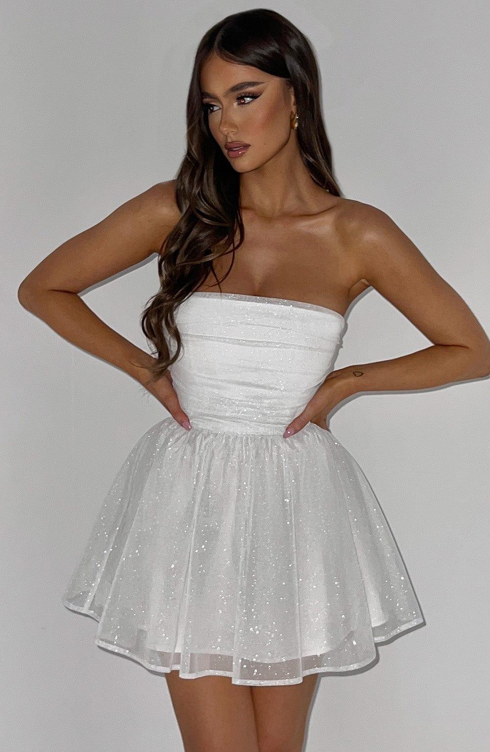 Katrina Mini Dress - Ivory Sparkle Product Image