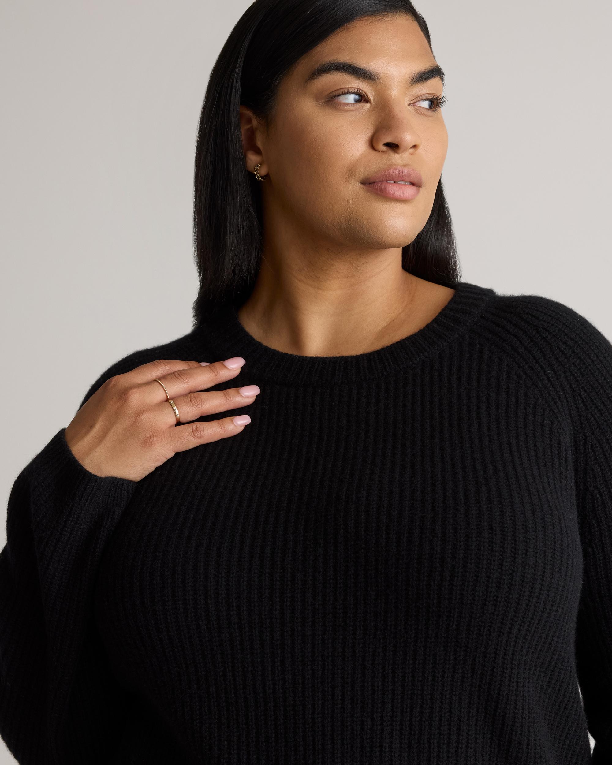 Quince | Women's Mongolian Cashmere Fisherman Crewneck Sweater Product Image