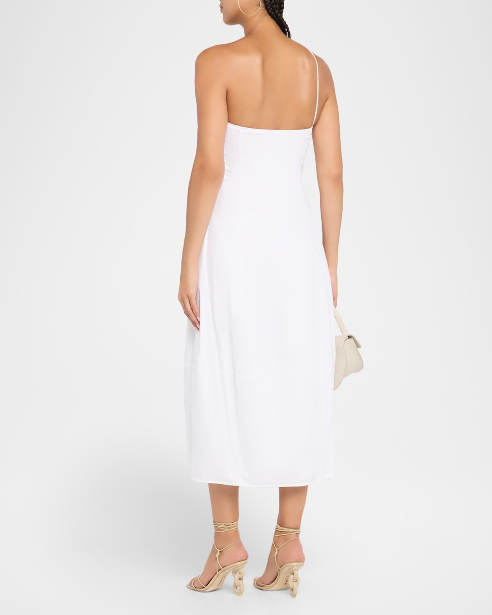 Araceli Draped Asymmetric Midi Dress Product Image
