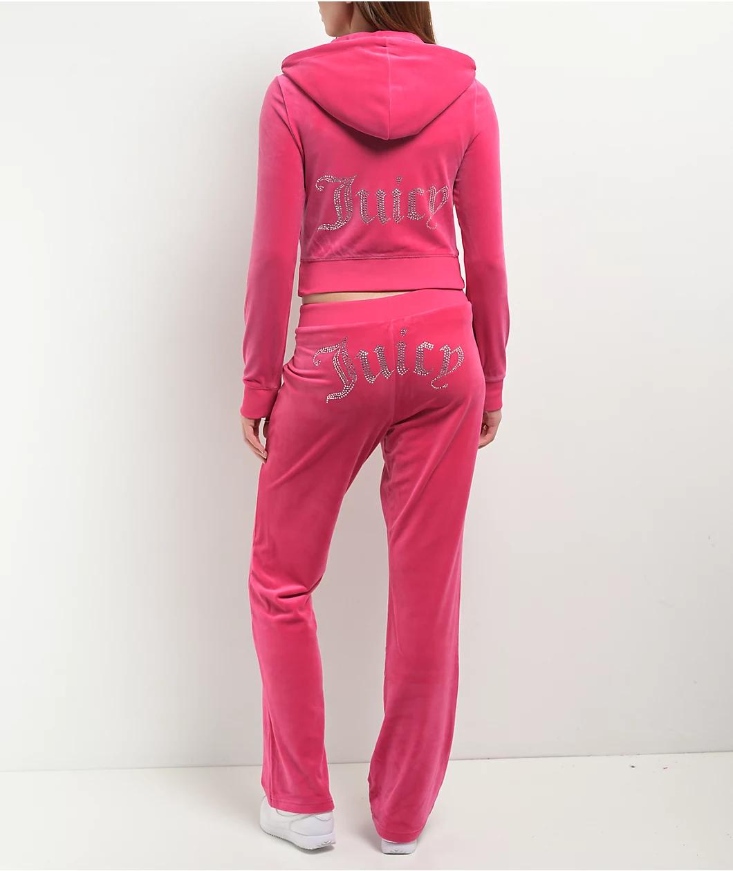 Juicy Couture OG Big Bling Free Love Velour Zip Hoodie Product Image