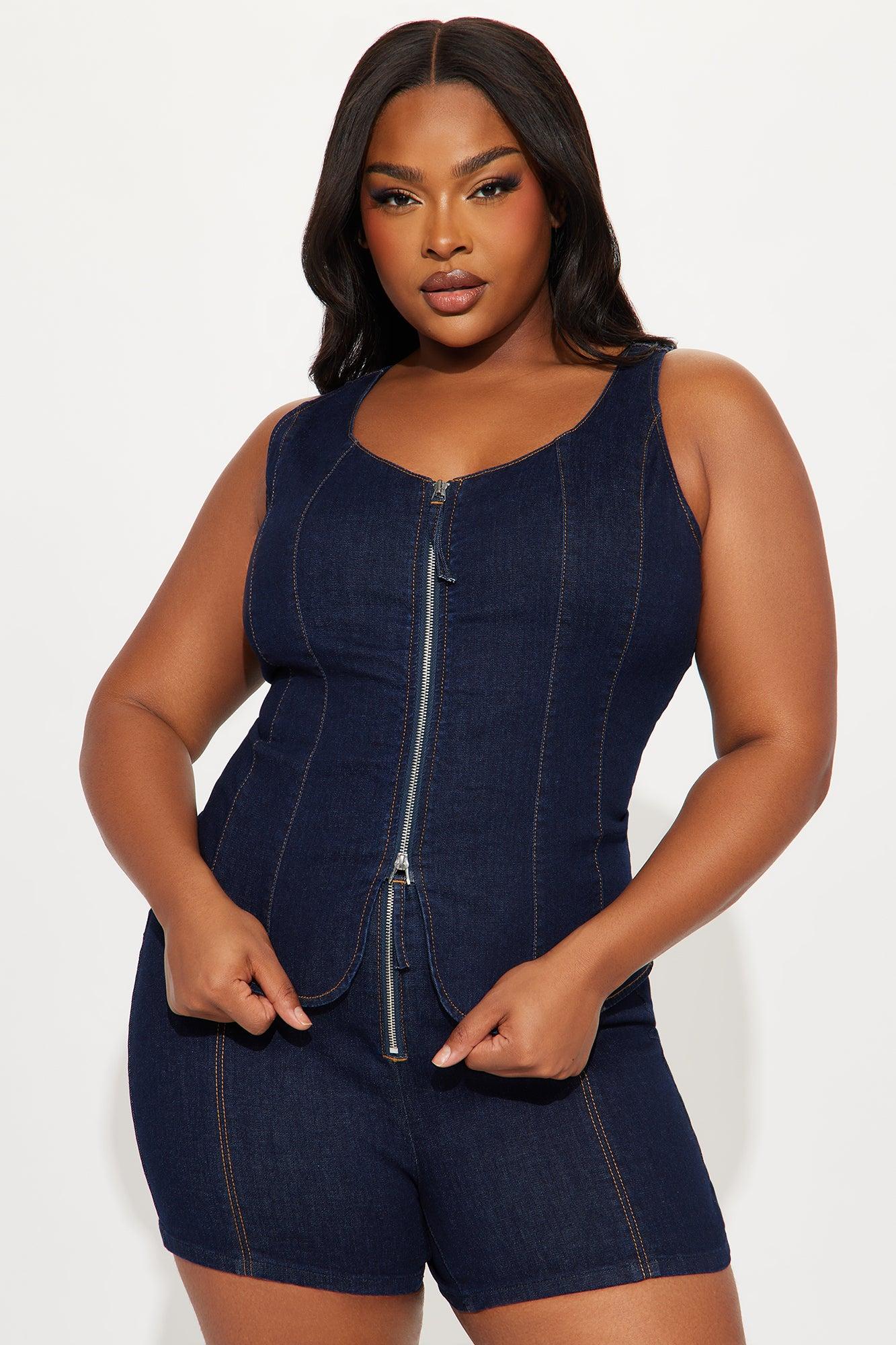 Dana Denim Short Set - Dark Wash Product Image