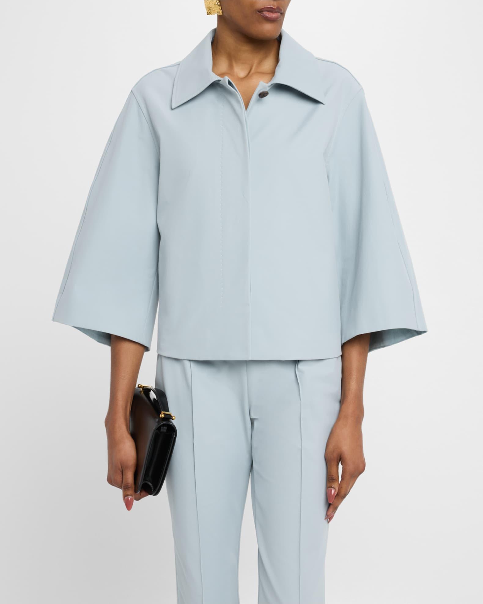 Cropped 3/4-Sleeve Boxy Jacket Product Image