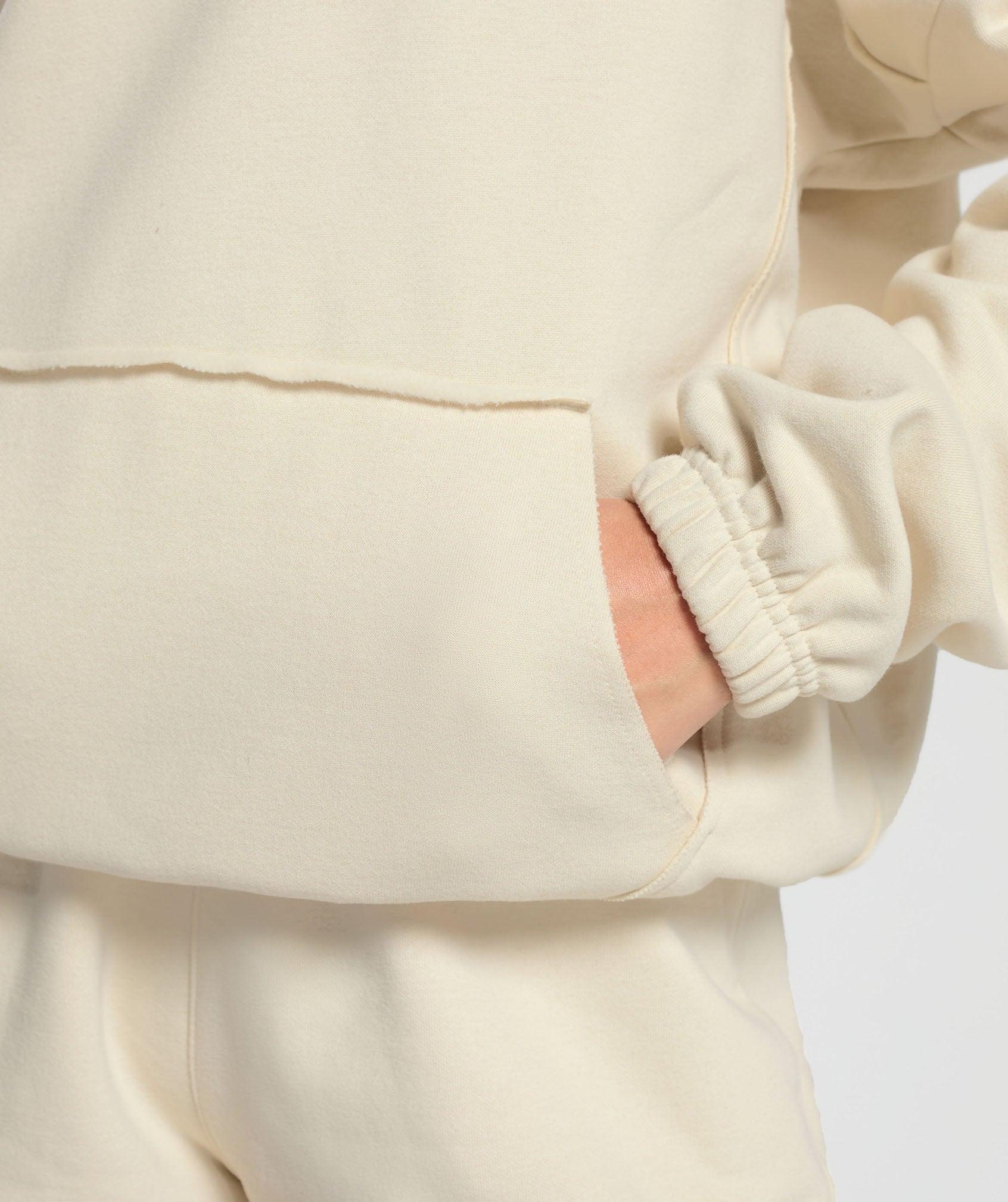 Gymshark Fleece Oversized Sweatshirt - Ecru White Female Product Image