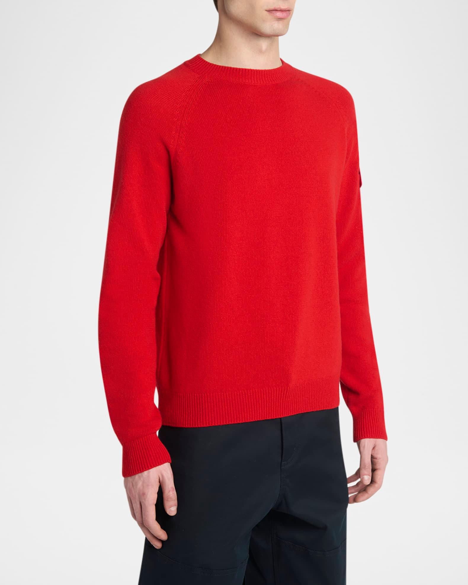 Men's Sleeve-Pocket Knit Crewneck Sweater Product Image