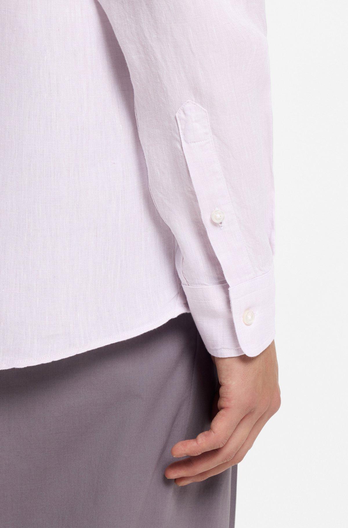 Regular-fit shirt in washed linen Product Image