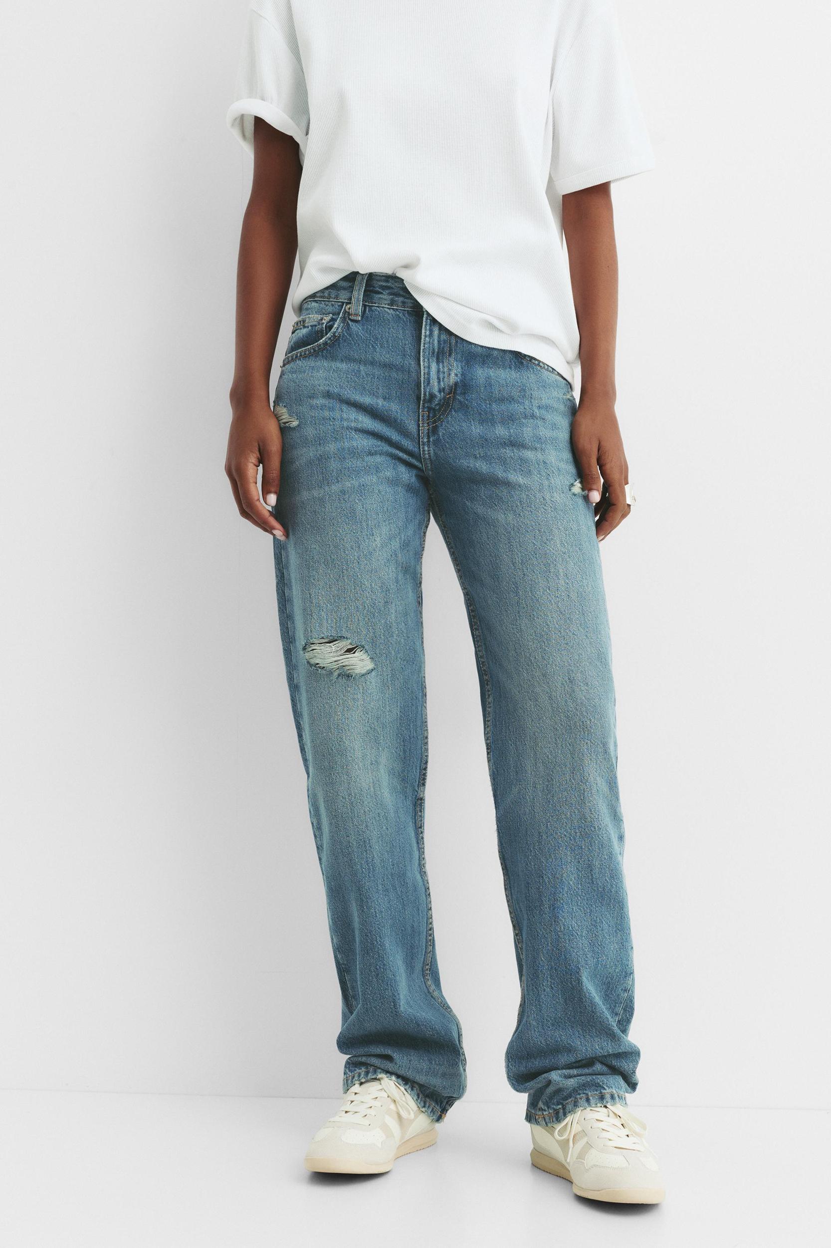 Mid-rise straight-leg jeans Product Image