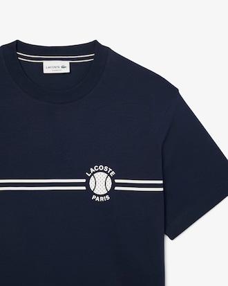 Men's Printed Embroidered Cotton Jersey T-Shirt Product Image