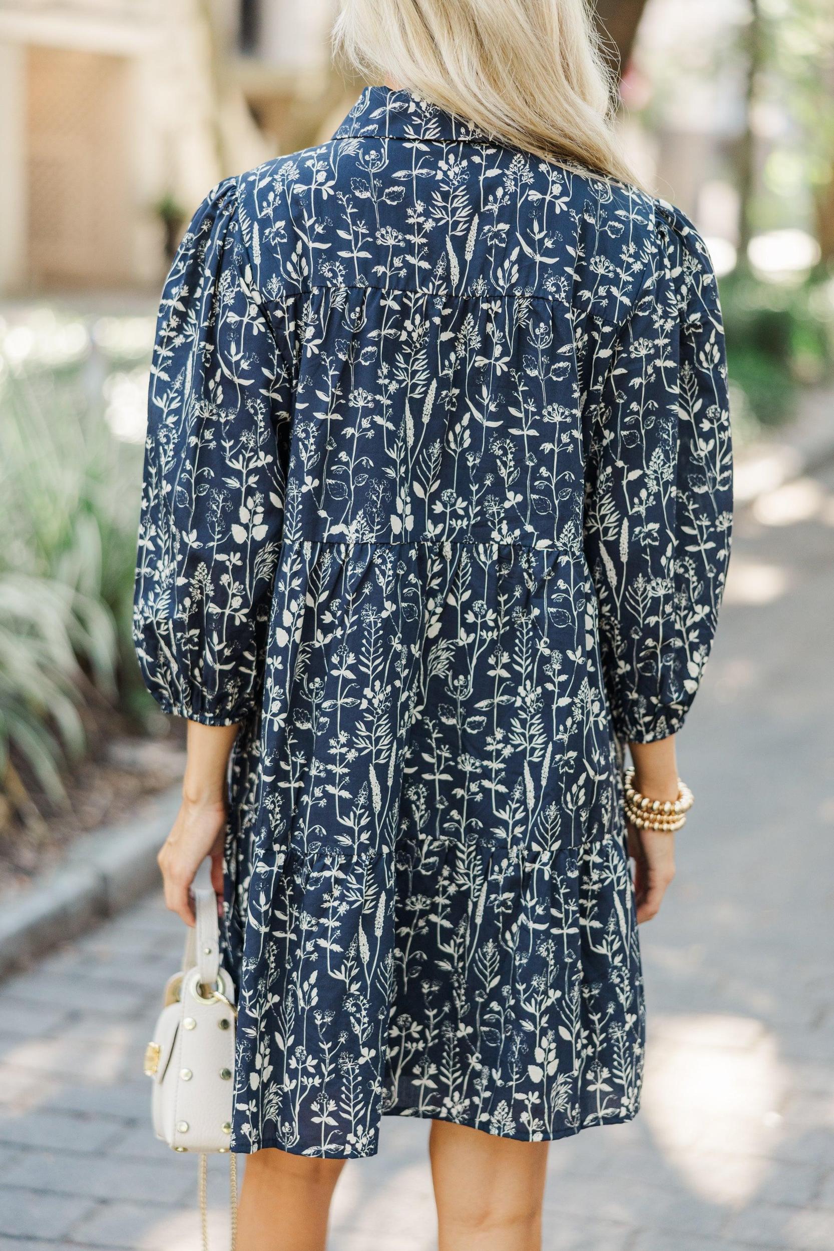 On Your Way Black Floral Babydoll Dress Female Product Image