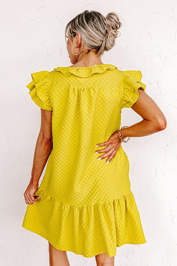 Cutest In The Room Shift Dress In Lime Punch Product Image