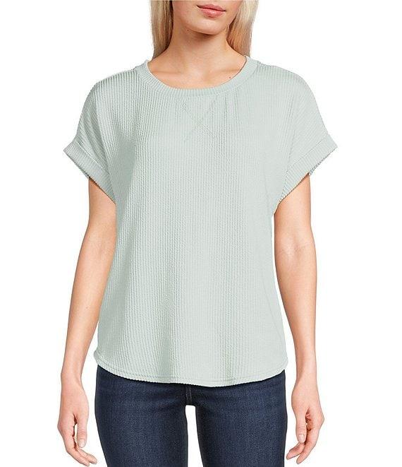 Blu Pepper Knit Short Sleeve Top Product Image