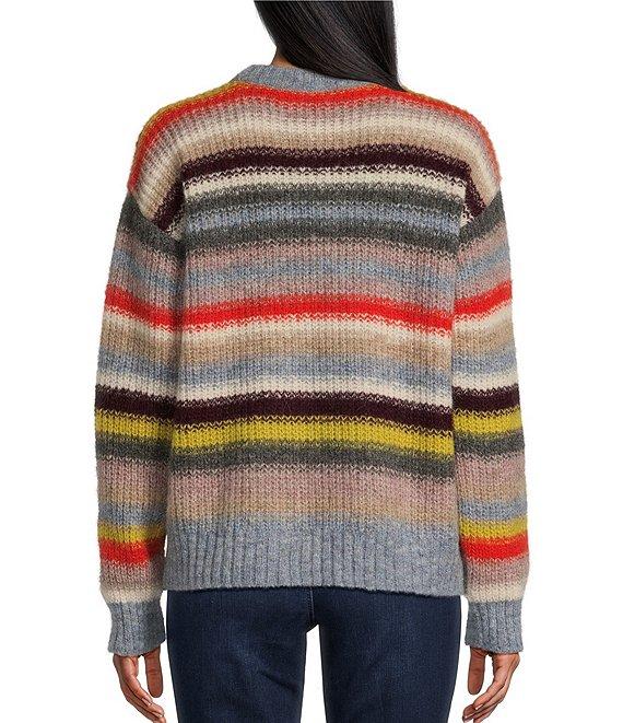 Pendleton Alpaca Stripe Crew Neck Long Sleeve Pullover Product Image