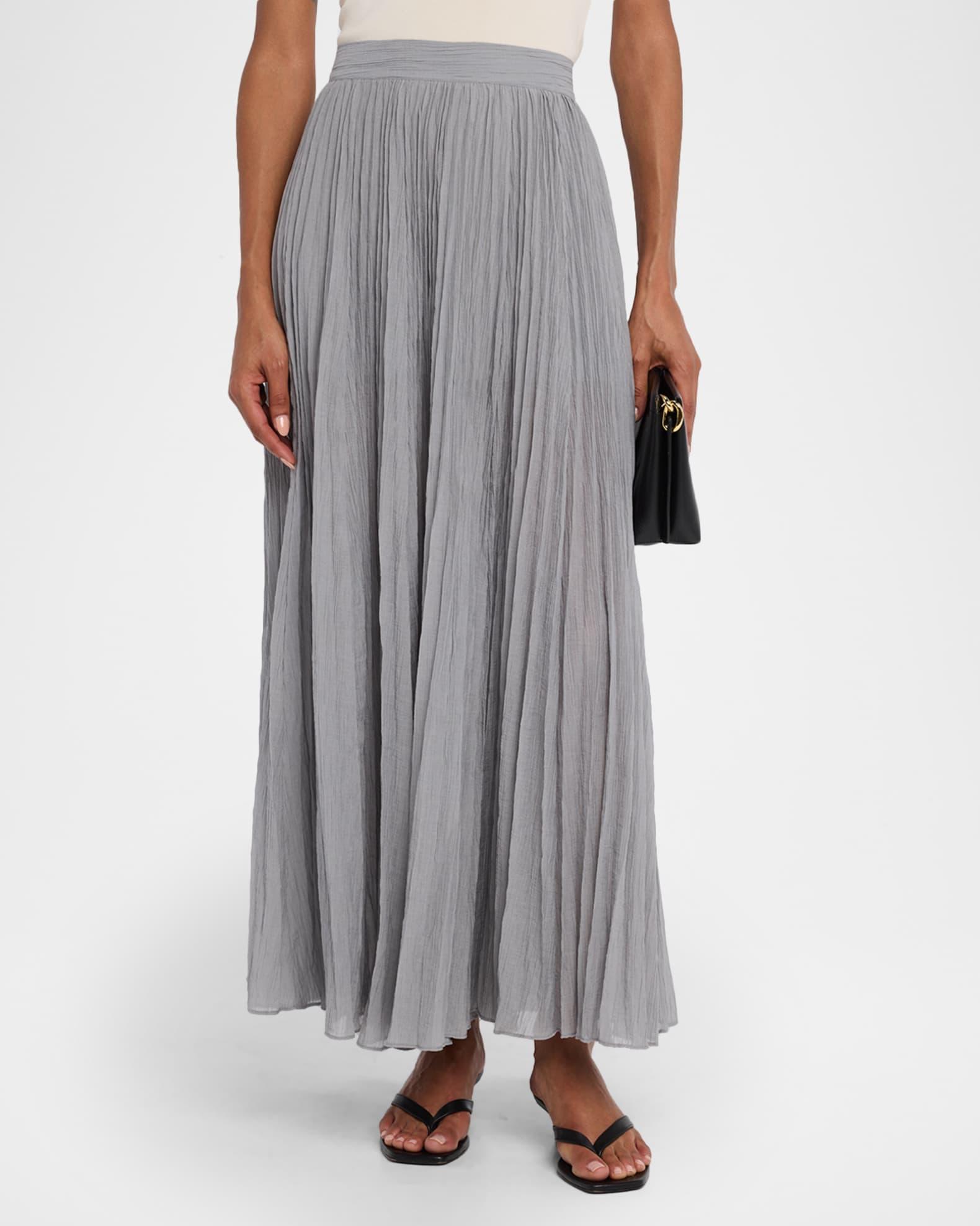 Crinkled Plisse Maxi Skirt Product Image