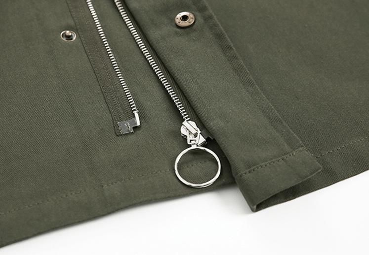 RT No. 2766 GREEN ZIP-UP COLLAR JK Product Image