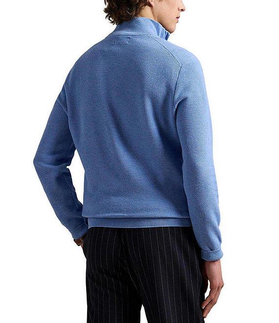 Polo Ralph Lauren Quarter-Zip Mesh-Knit Sweater Product Image