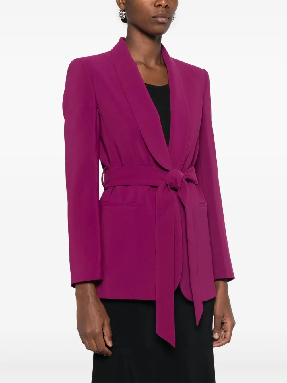 Oval T chain belted blazer Product Image
