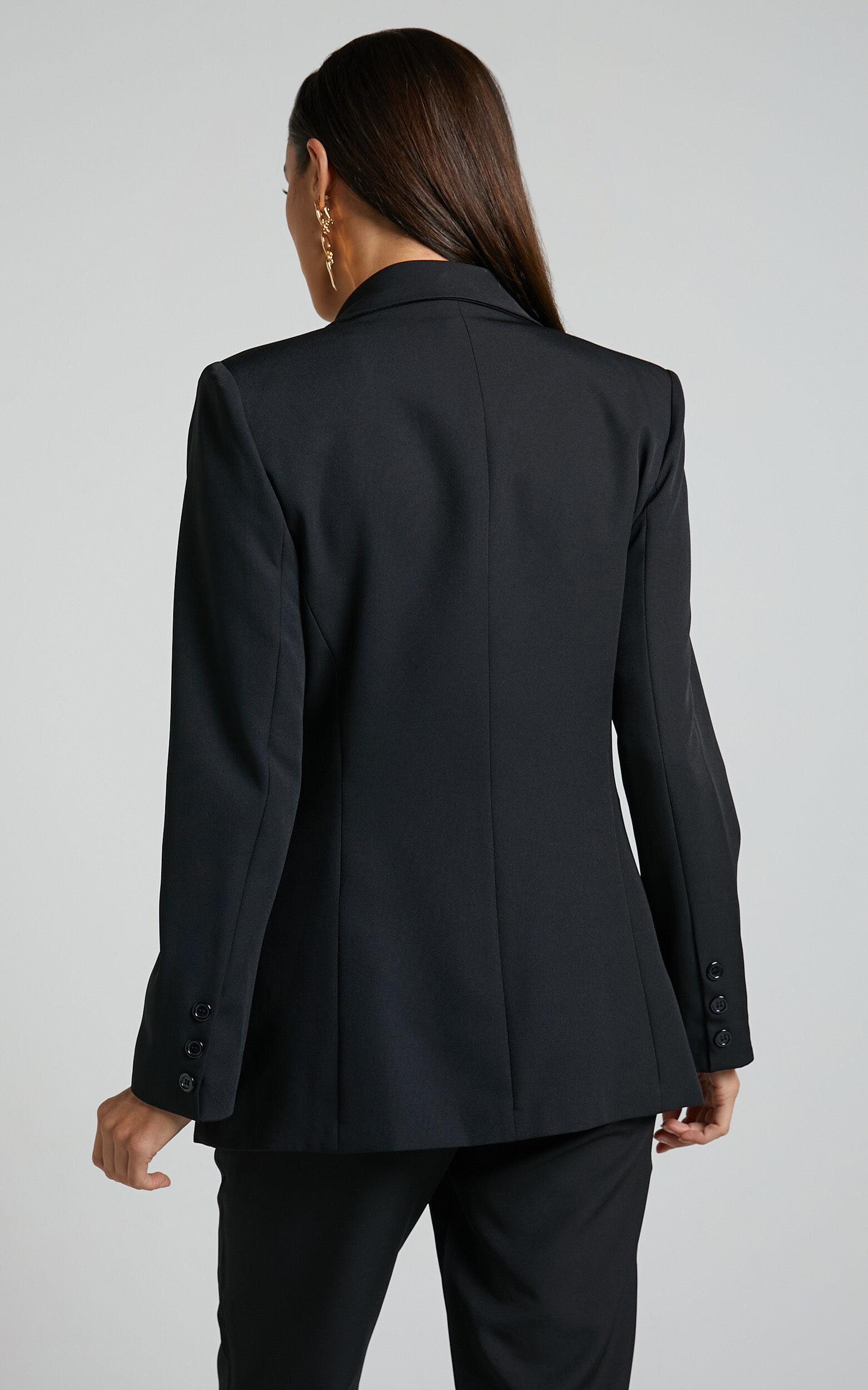 Hermie Blazer - Single Breasted Blazer in Black Product Image