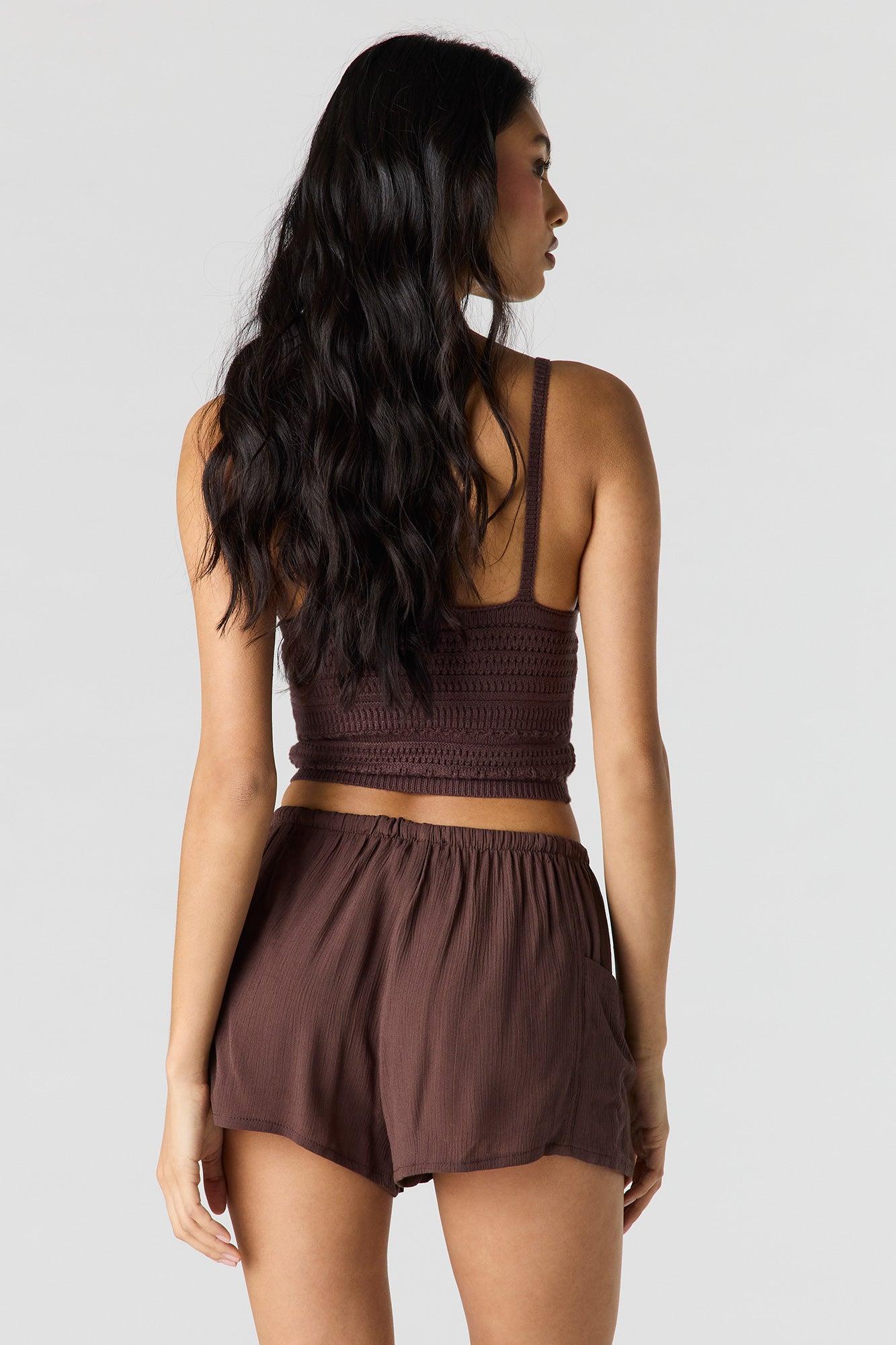 Textured Drawstring Short Female Product Image