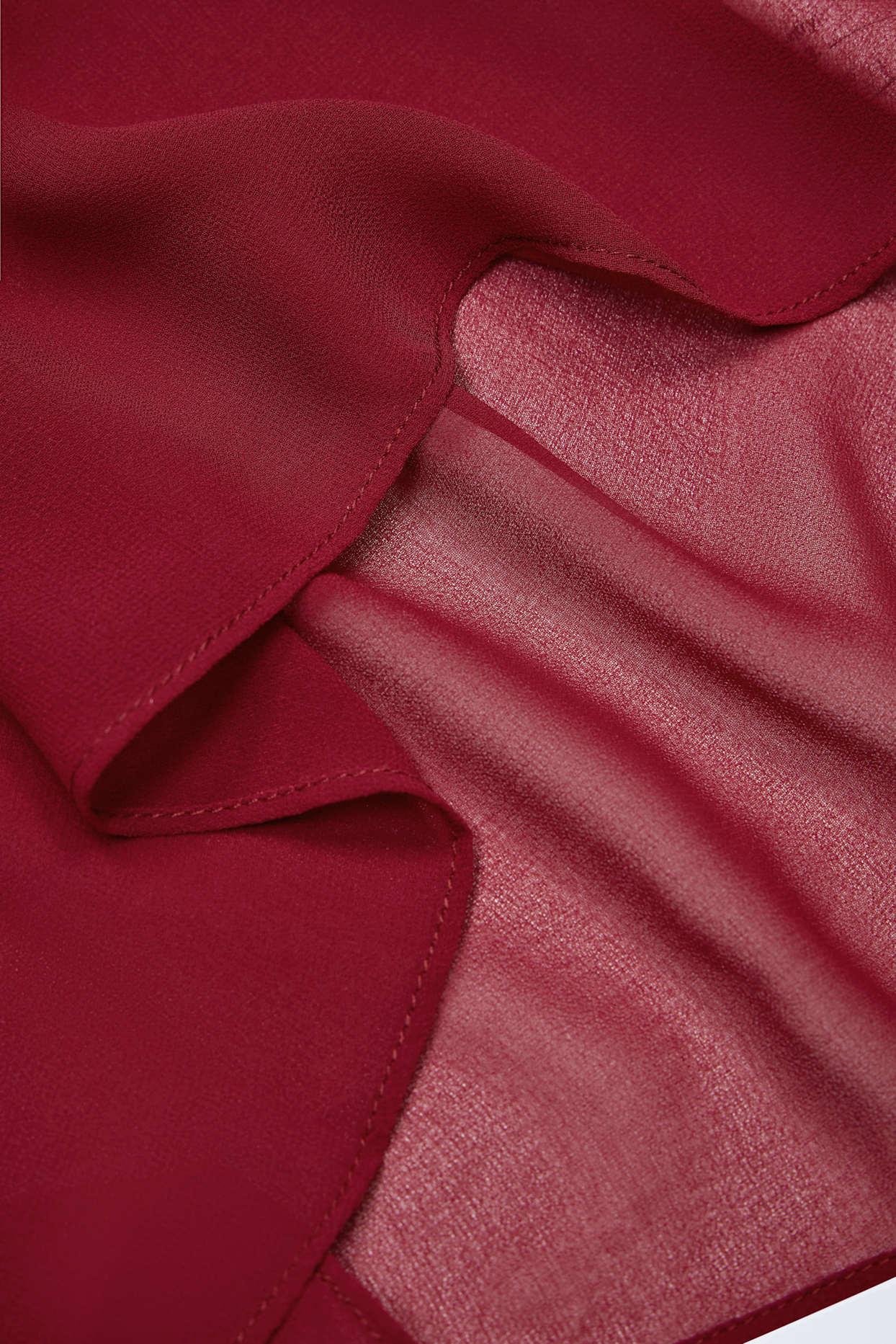 Cowl-Neck Backless Mini Dress in Dark Cherry Product Image