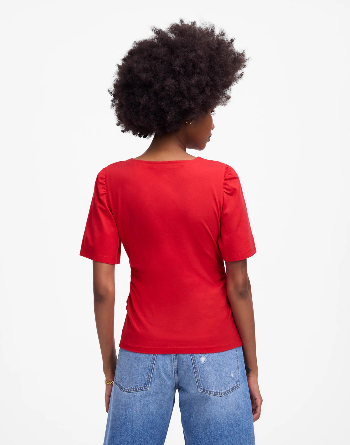 Side-Cinch Puff-Sleeve Tee Product Image