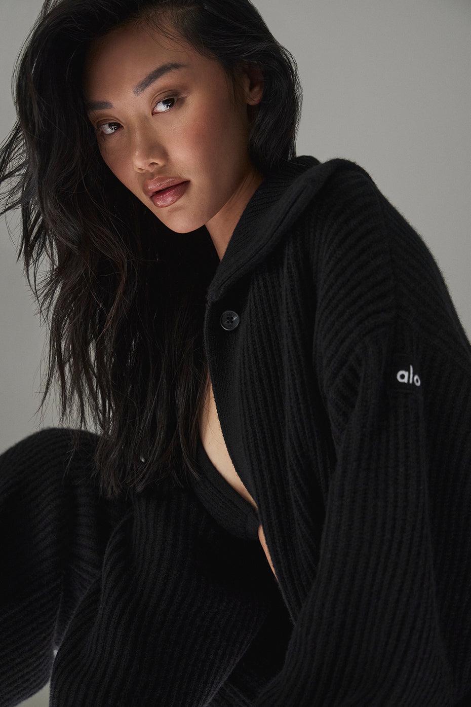 Cashmere Northstar Long Cardigan - Black Product Image