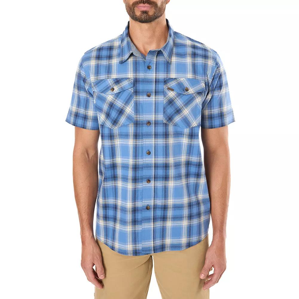 Men's Smith's Workwear Plaid Stretch Button-Down Shirt,  Product Image