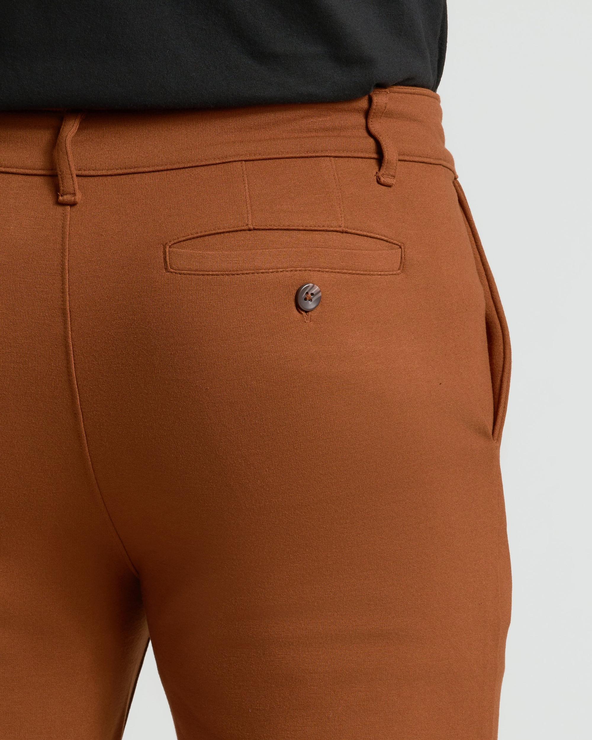 Suede Brown Slim Comfort Knit Chino Pant Product Image