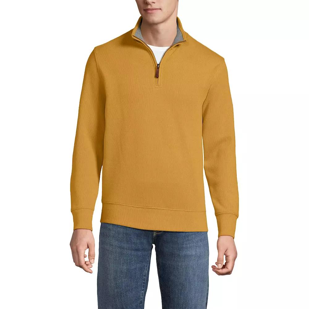 Big & Tall Lands' End Bedford Classic-Fit Ribbed Quarter-Zip Sweater, Men's,  Product Image