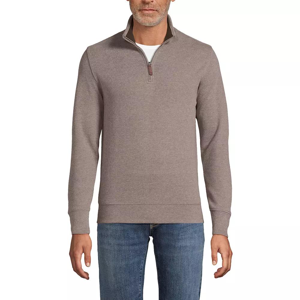 Big & Tall Lands' End Bedford Classic-Fit Ribbed Quarter-Zip Sweater, Men's,  Product Image