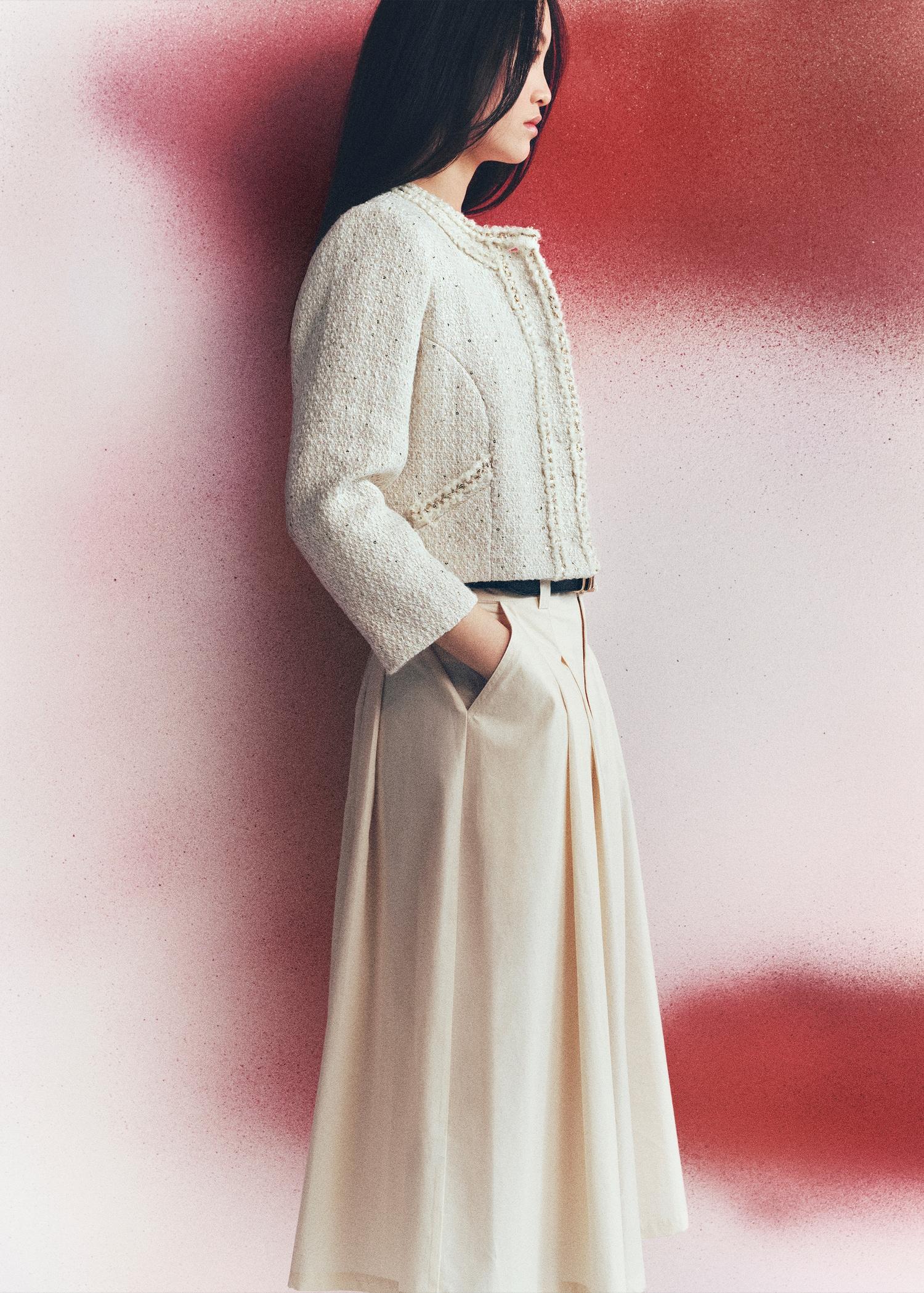 Tweed jacket with jewel buttons - Women | MANGO USA Product Image