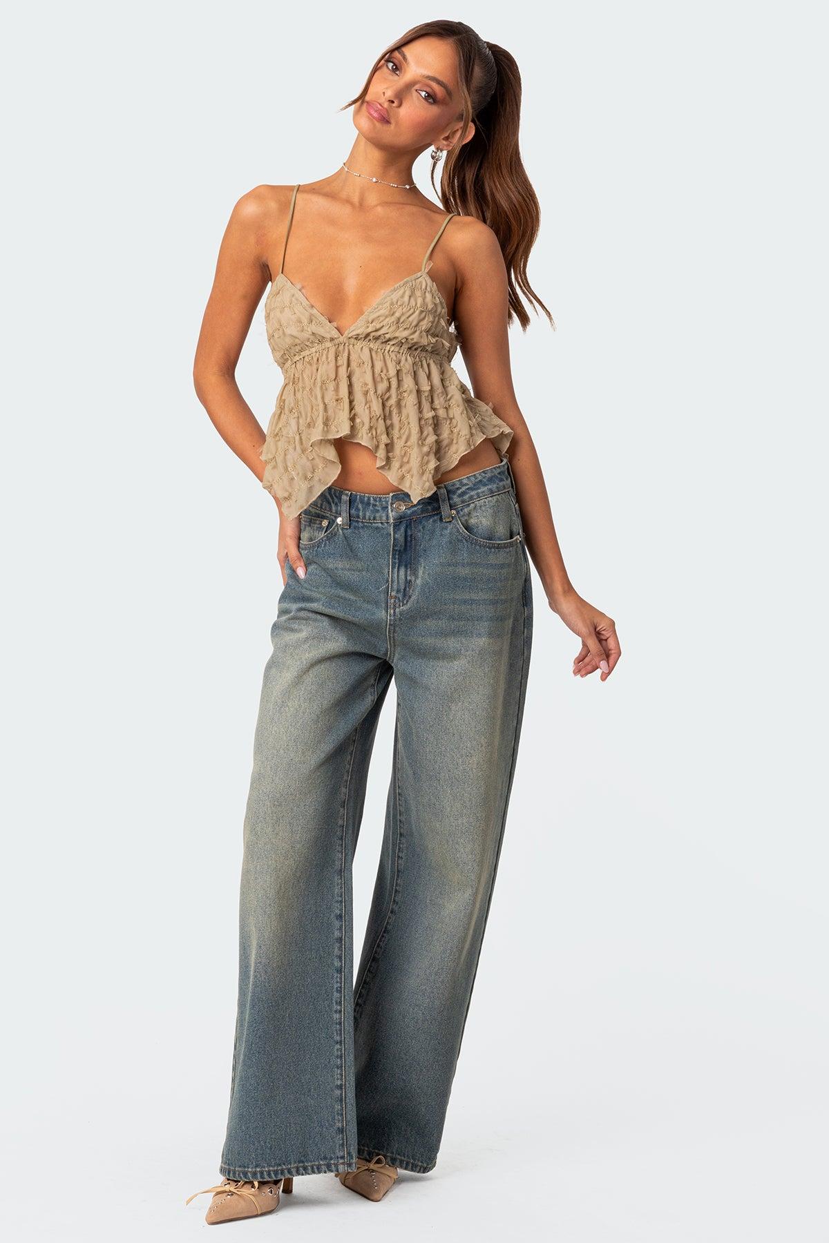 Flutter Frilled Tie Back Top Product Image