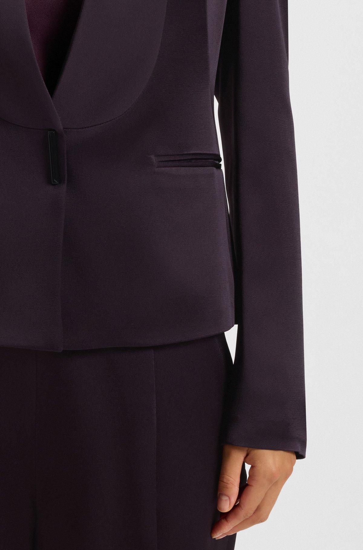 Regular-fit tuxedo blazer with shawl lapels Product Image