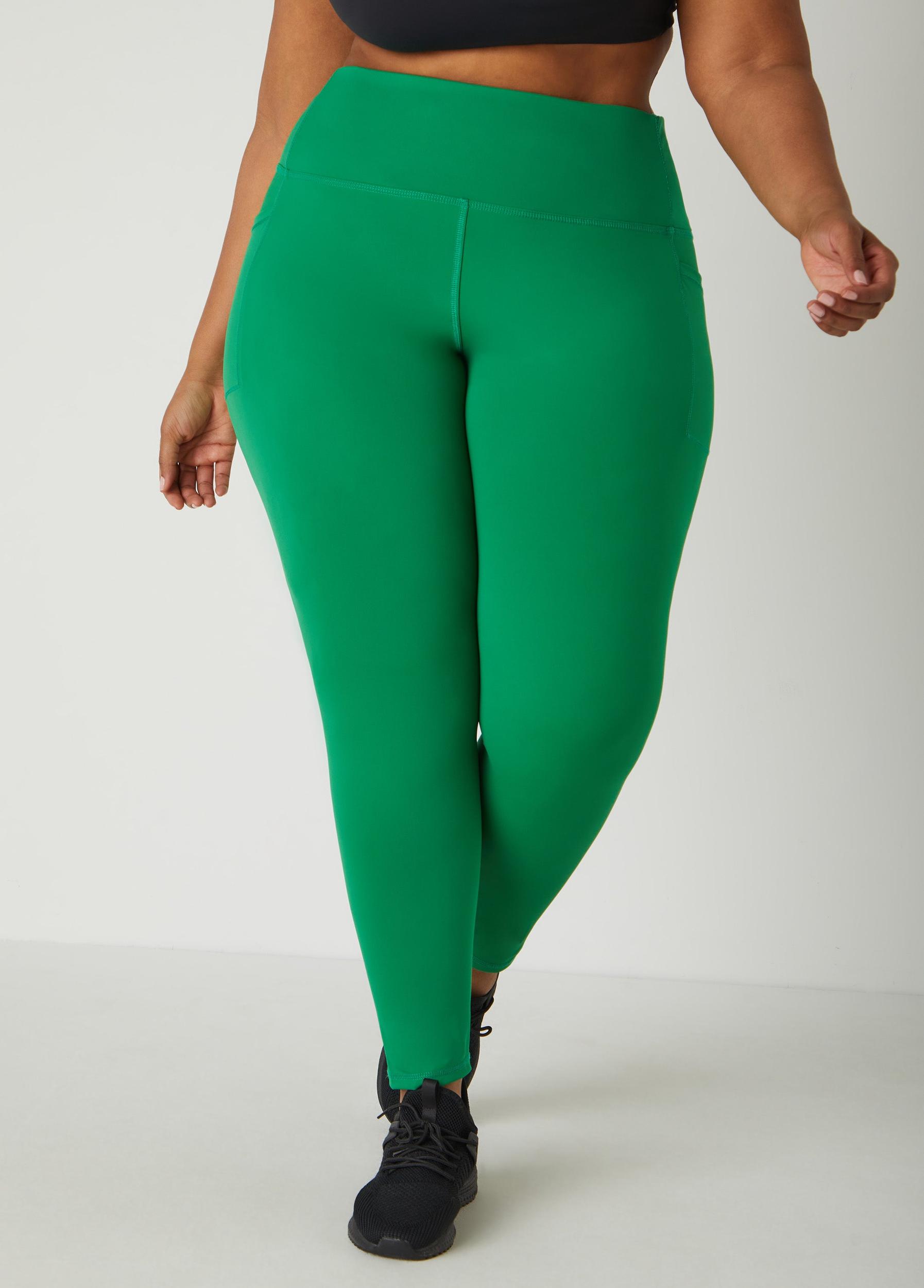 High Waist Knit Athletic Leggings Product Image