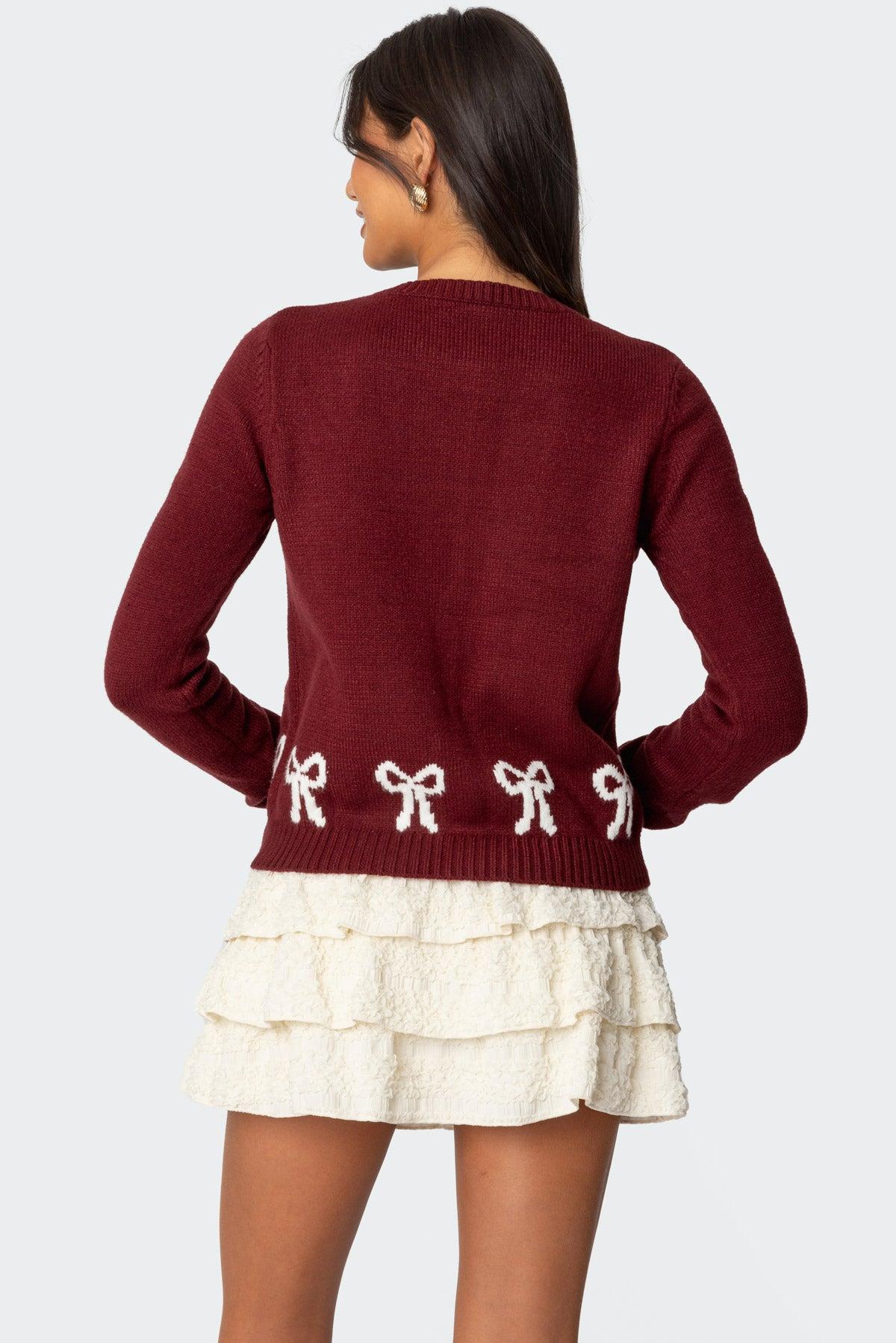 Rona Bow Knit Cardigan Product Image