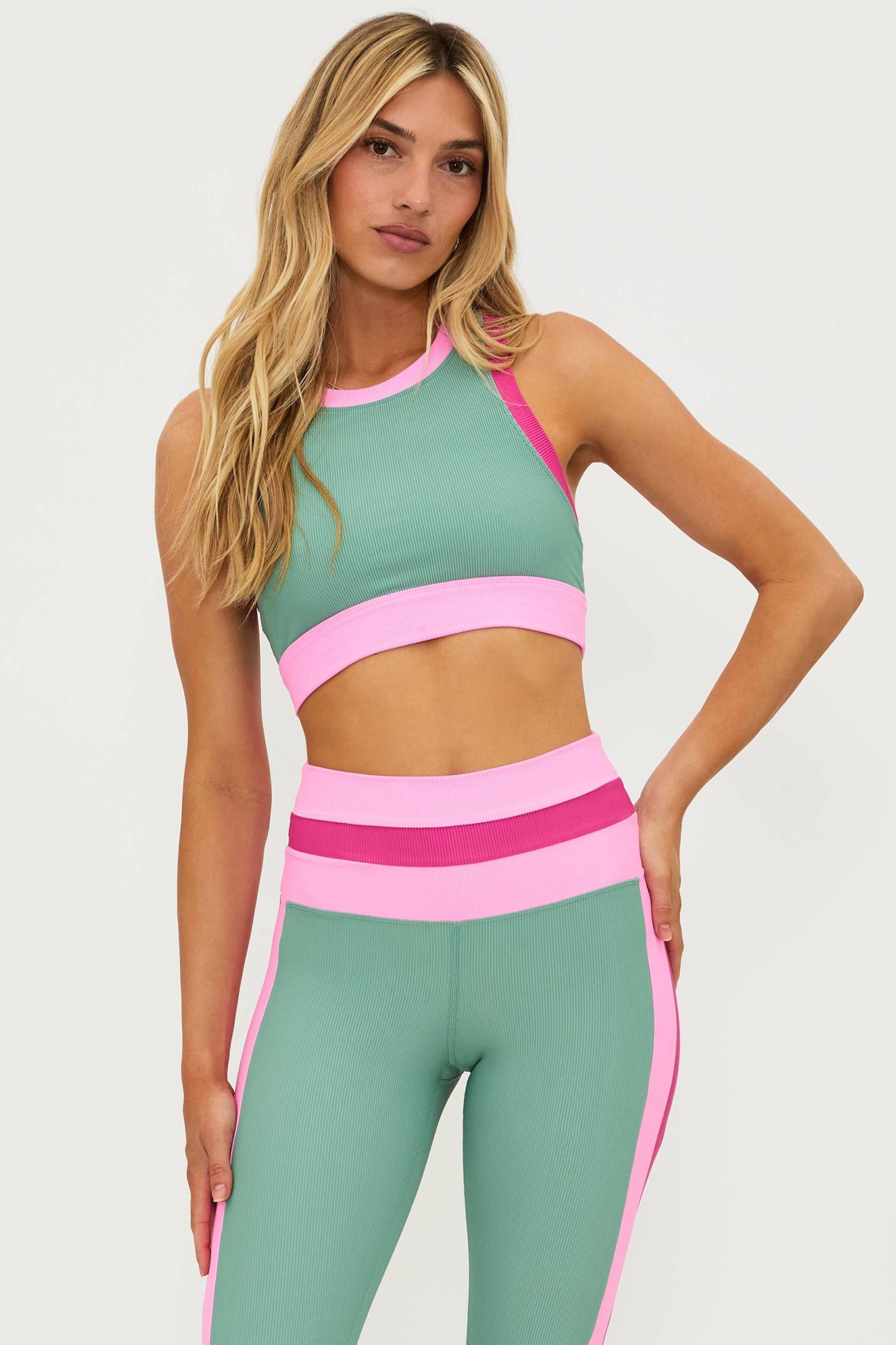 Gwen Top Sage Bloom Colorblock Product Image